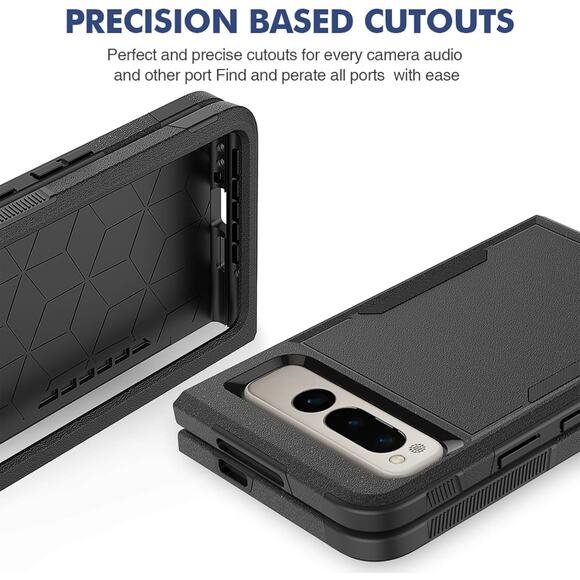 Black Google Pixel Z Fold Case 5G Shockproof Heavy Duty Case - Picture 8 of 8